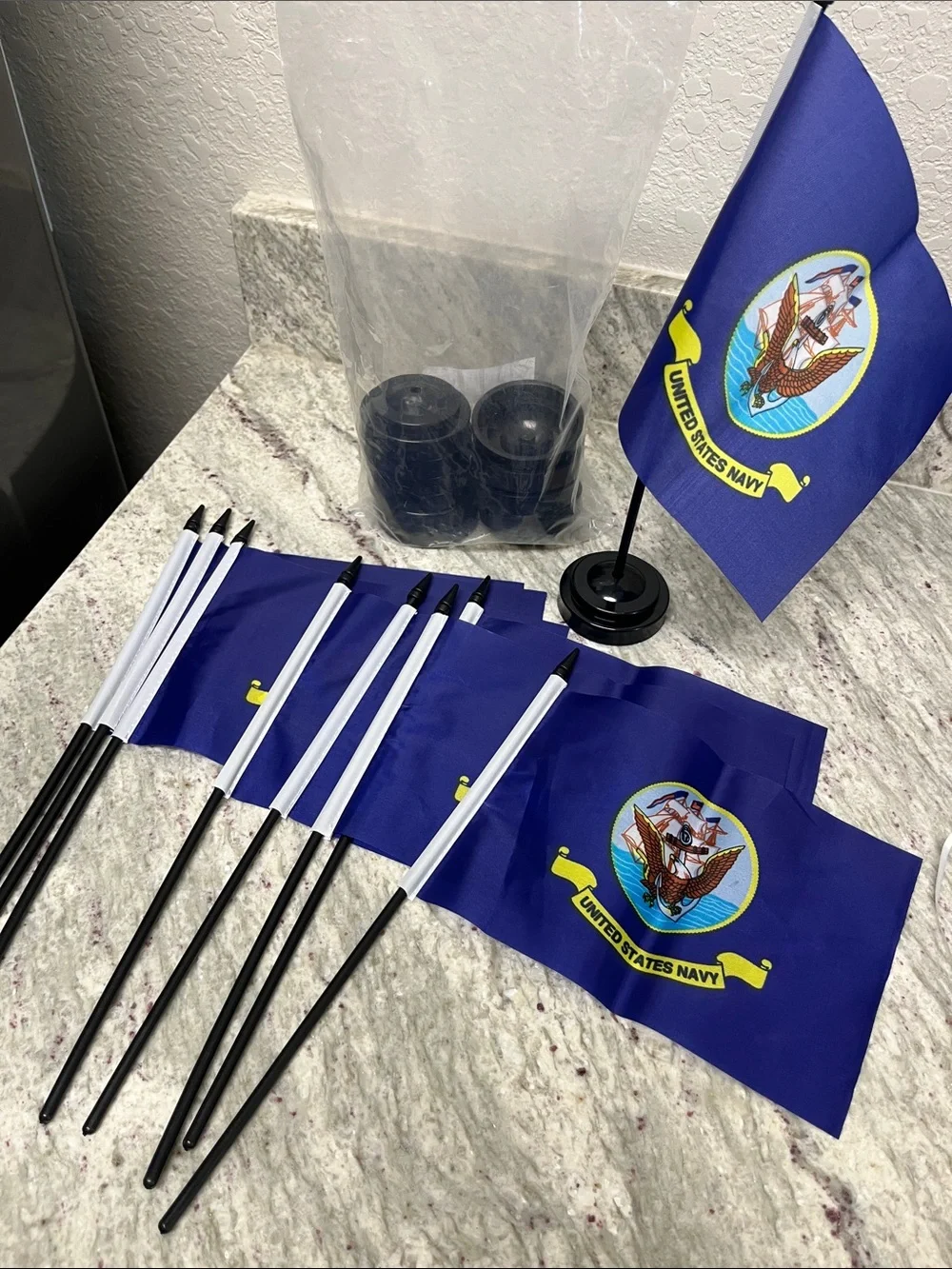 Desk Flag - Blue Tabletop Military Flag
